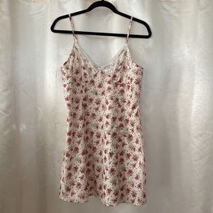 Cider NWT Lace Trim Floral Slip Dress